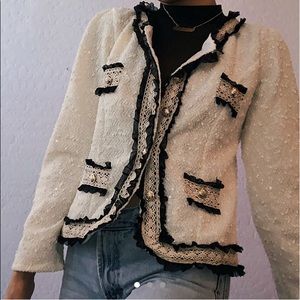 vintage lacy cream jacket